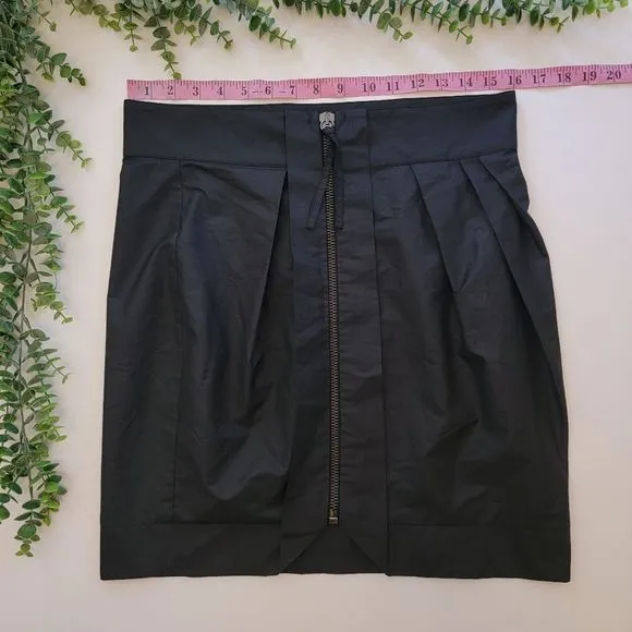 Cop Copine Zip Up Black Skirt