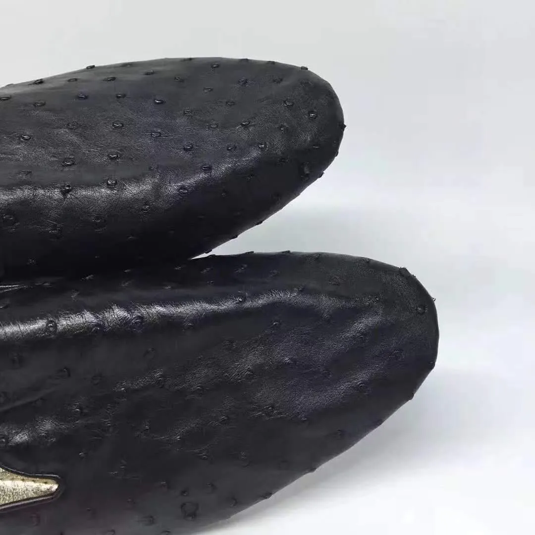 Crocodile Shoes Womens Genuine  Ostrich Leather Shoes