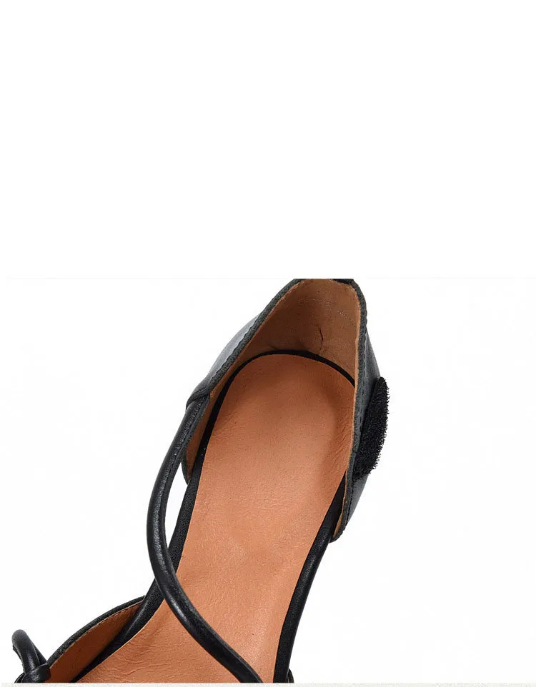 Cross Strap Elegant Chunky Heels Vintage Sandals