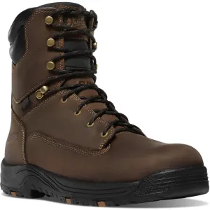 Danner Men's Caliper 8" Plain Toe Waterproof 400G Slip Resistant Work Boot -Brown- 19458