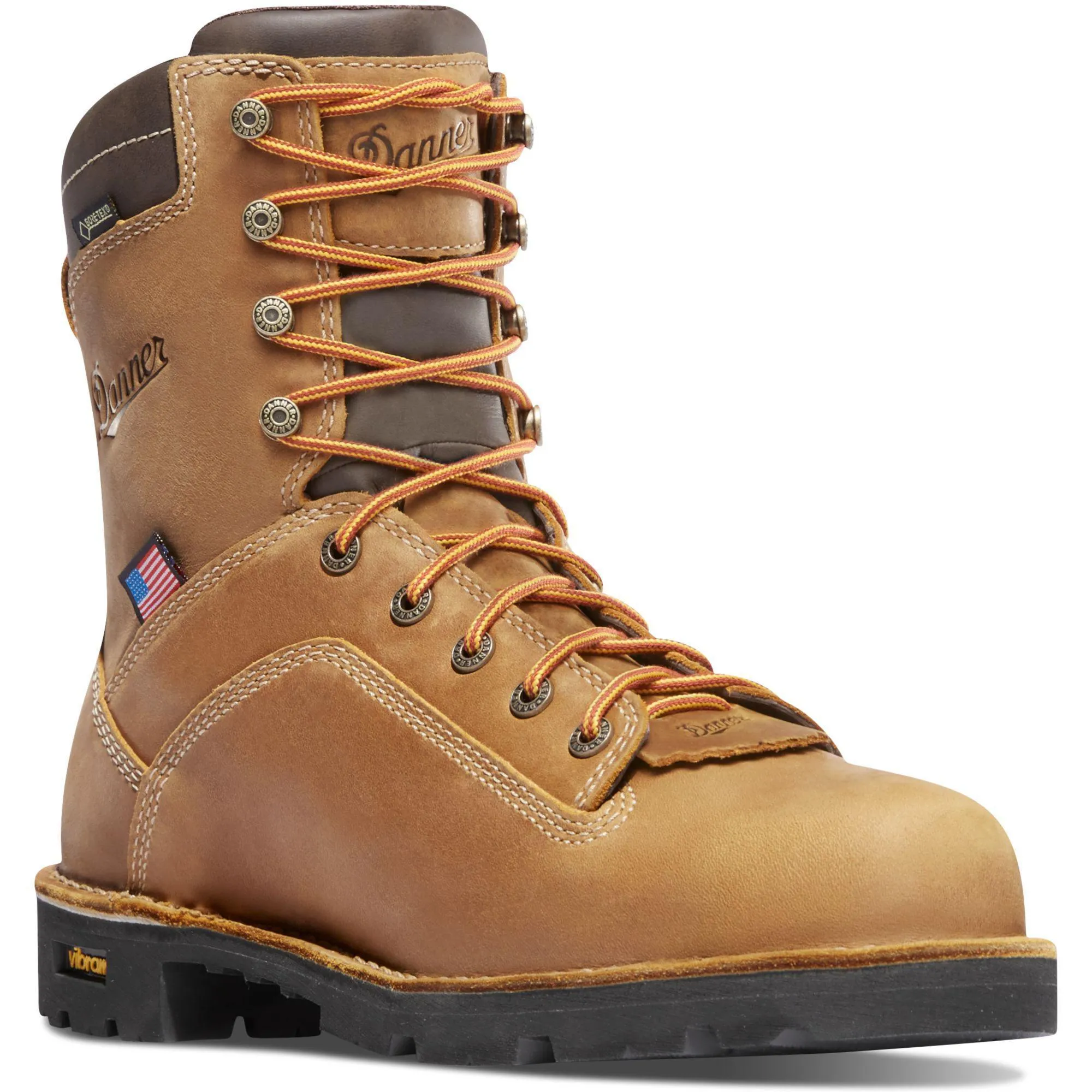 Danner Men's Quarry USA Made 8" Composite Toe Ins Waterproof Work Boot Brown 17321