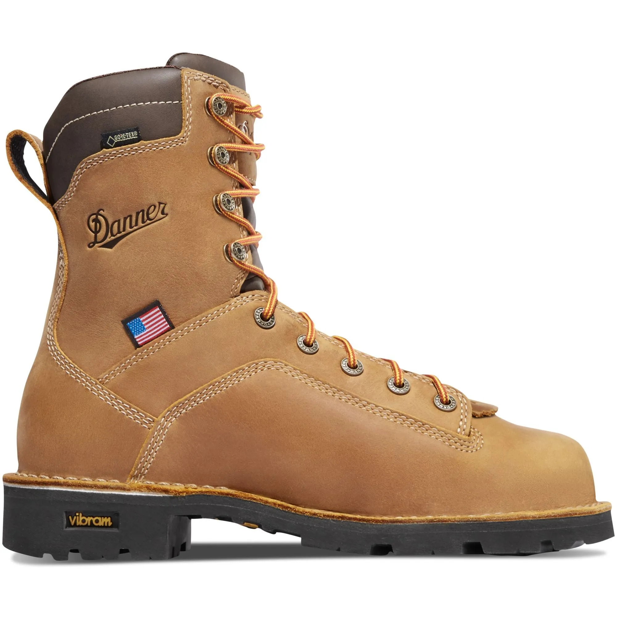 Danner Men's Quarry USA Made 8" Composite Toe Ins Waterproof Work Boot Brown 17321