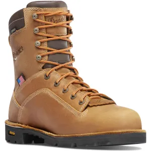 Danner Men's Quarry USA Made 8" Composite Toe Ins Waterproof Work Boot Brown 17321