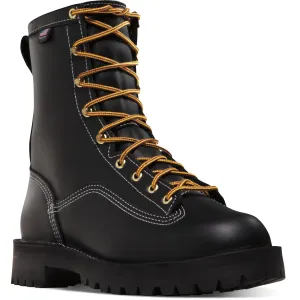 Danner Men's Rain Forest USA Made 8" Insulated Waterproof Work Boot Black 11700