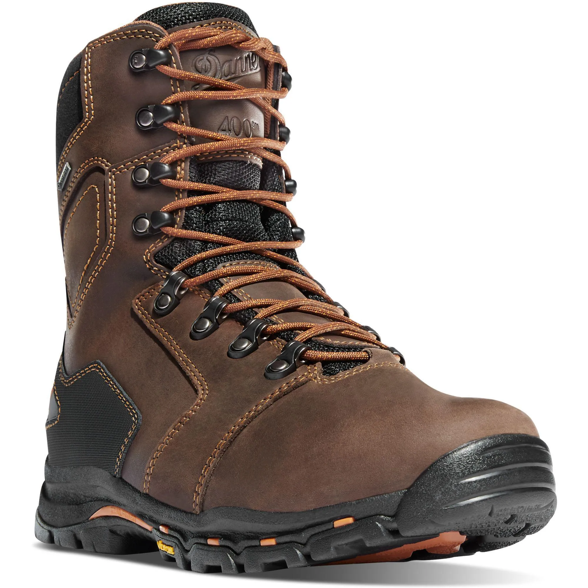 Danner Men's Vicious 8" Composite Toe Insulated Waterproof Work Boot Brown - 13874