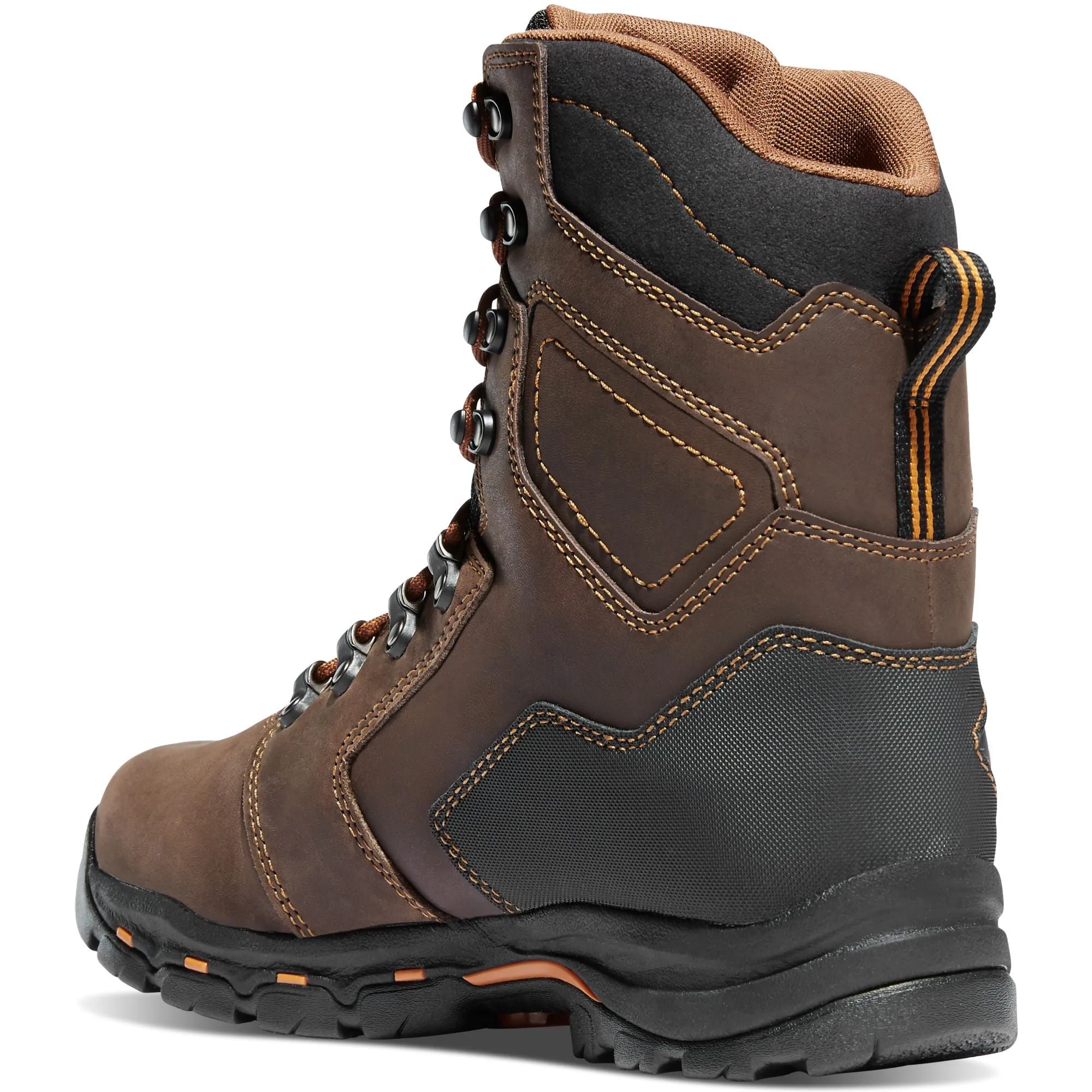 Danner Men's Vicious 8" Composite Toe Insulated Waterproof Work Boot Brown - 13874