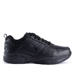 Defy Junior Leather Lace Up  Cross Trainer - Black