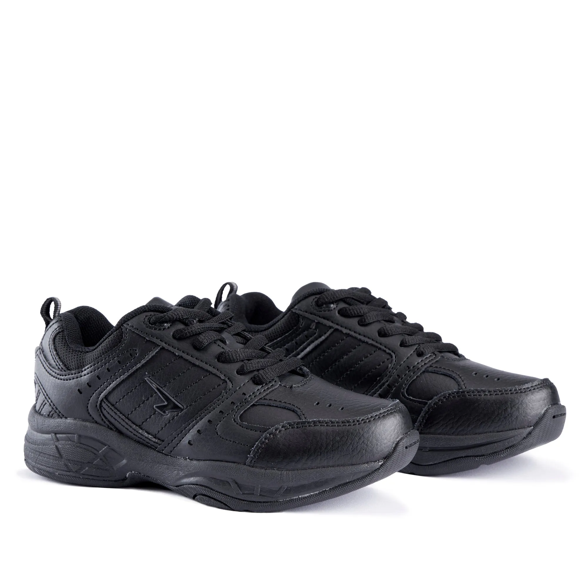 Defy Junior Leather Lace Up  Cross Trainer - Black