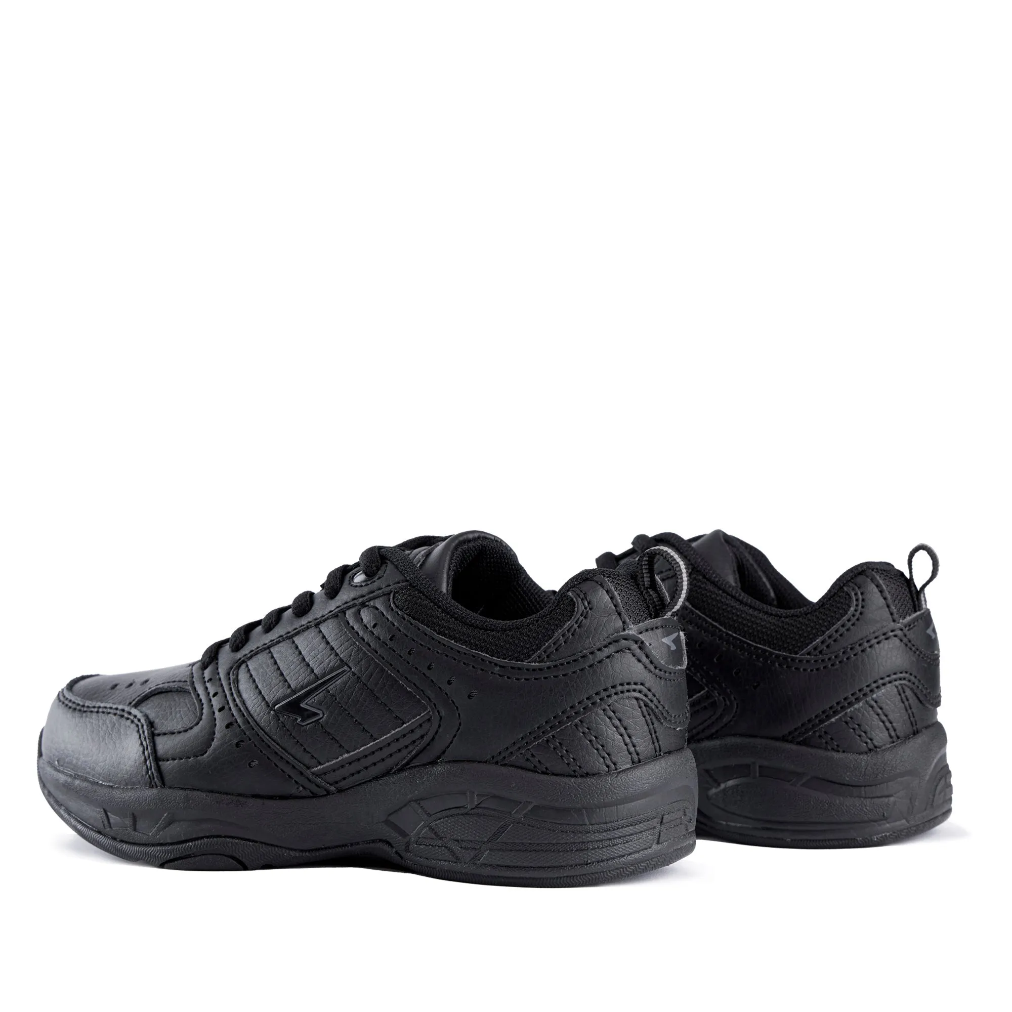 Defy Junior Leather Lace Up  Cross Trainer - Black