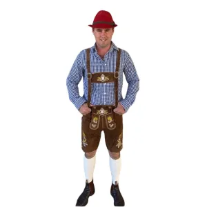 Deluxe Hans Brown Leather Lederhosen  - Hire