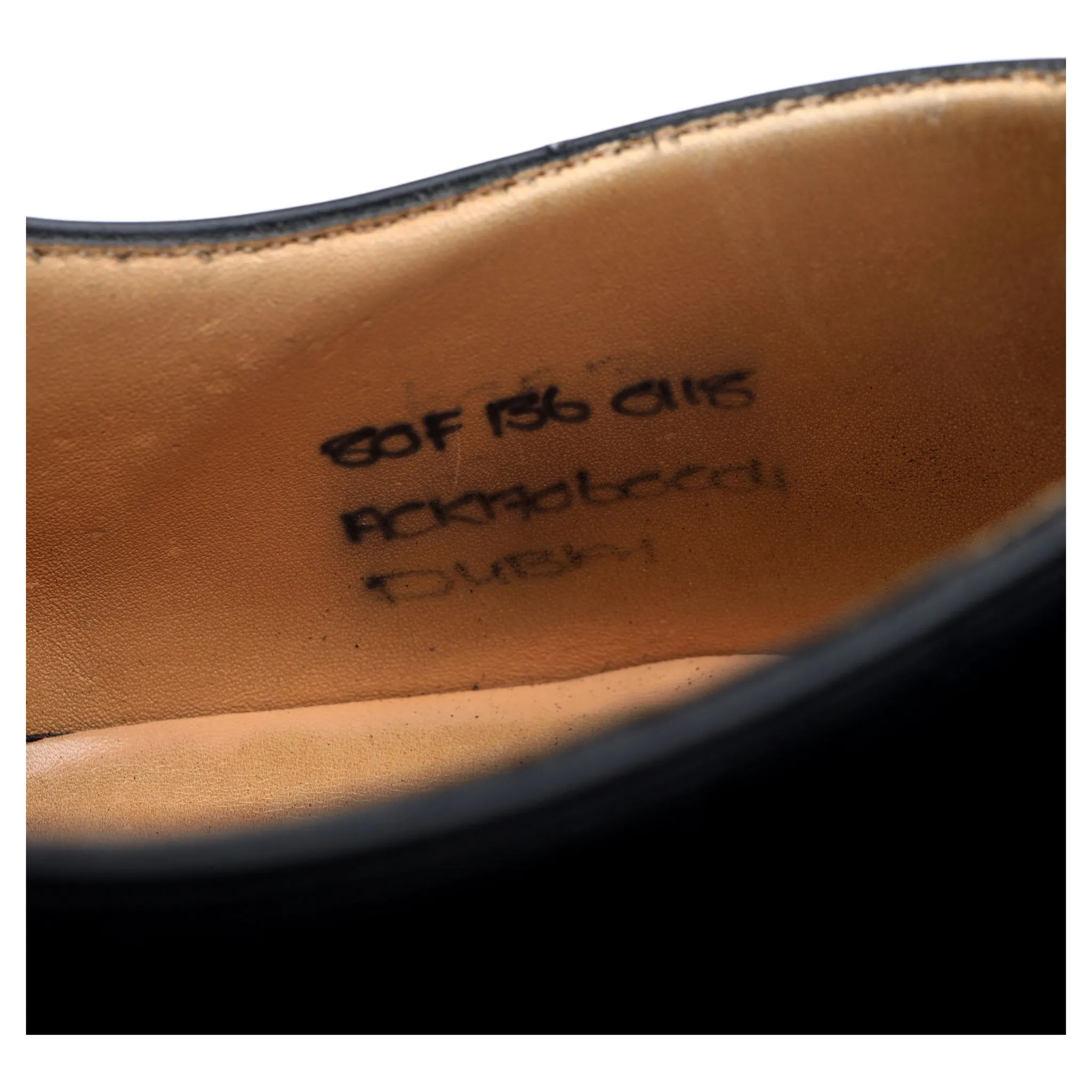 'Dubai' Black Leather Oxford UK 8 F