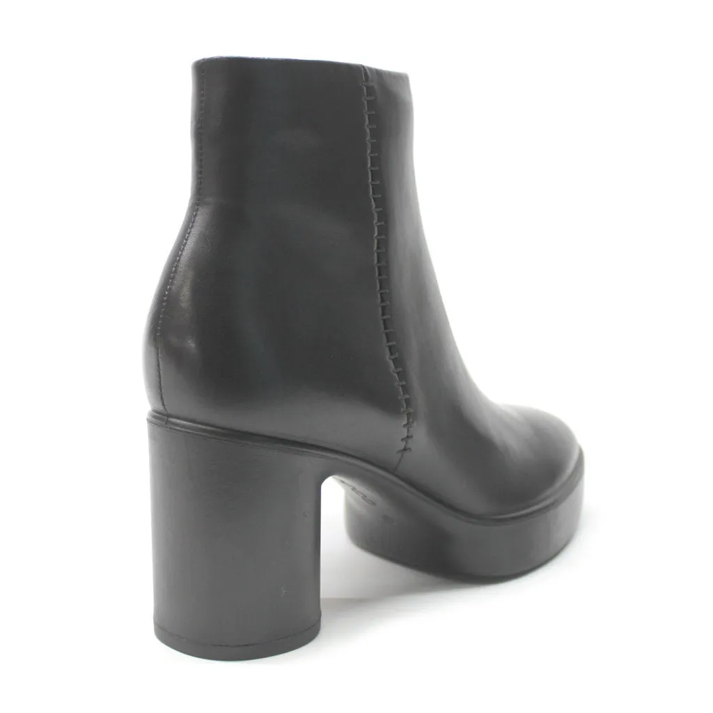 Ecco Shape Sculpted Motion 55 Full Grain Leather Women's Block Heel Zip Up Ankle Boots