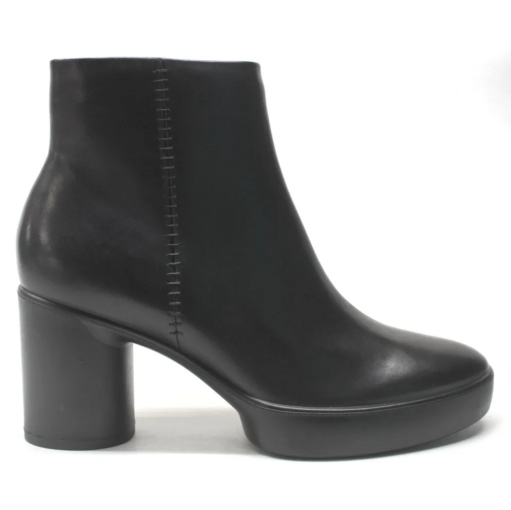 Ecco Shape Sculpted Motion 55 Full Grain Leather Women's Block Heel Zip Up Ankle Boots
