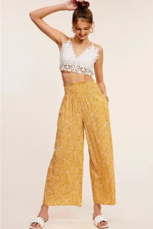 Elan Paisley Print Bottoms