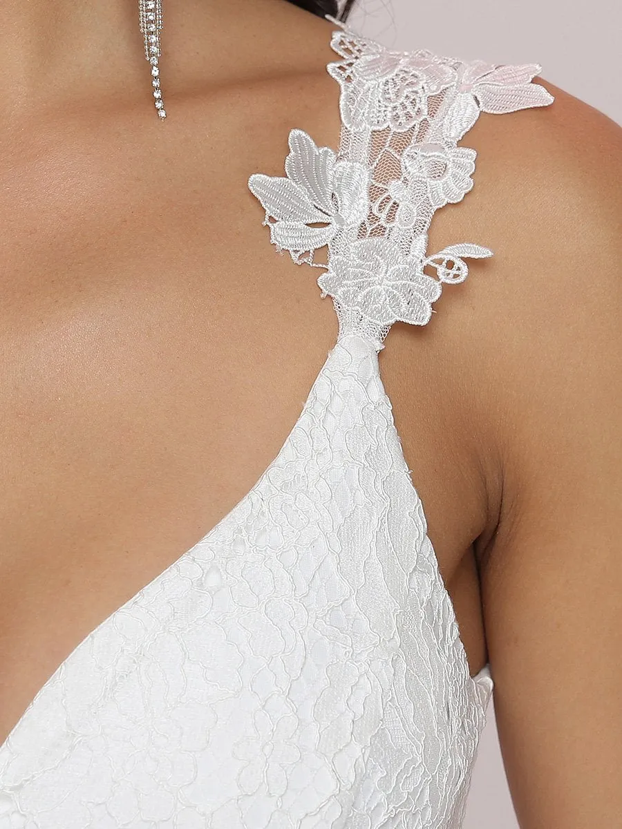 Elizabeth double V neck Wedding dress in ivory Express NZ wide