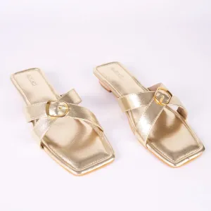 FEARLESS Gold Buckle Slides