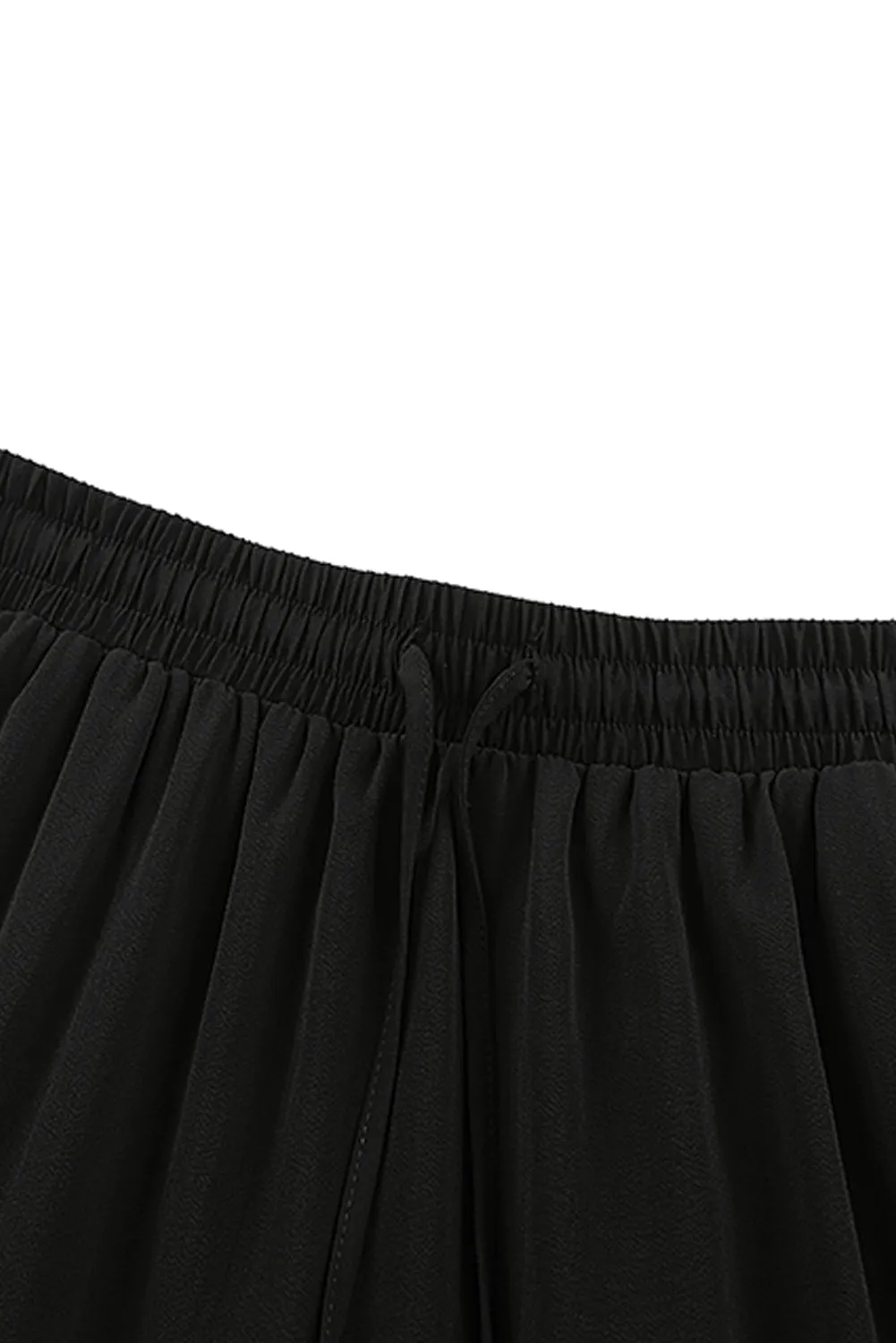 Frill Tiered Drawstring Waist Maxi Skirt
