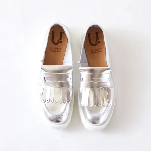 FRINGE LOAFER　ALL METALLIC SILVER (TANK DOUBLE)