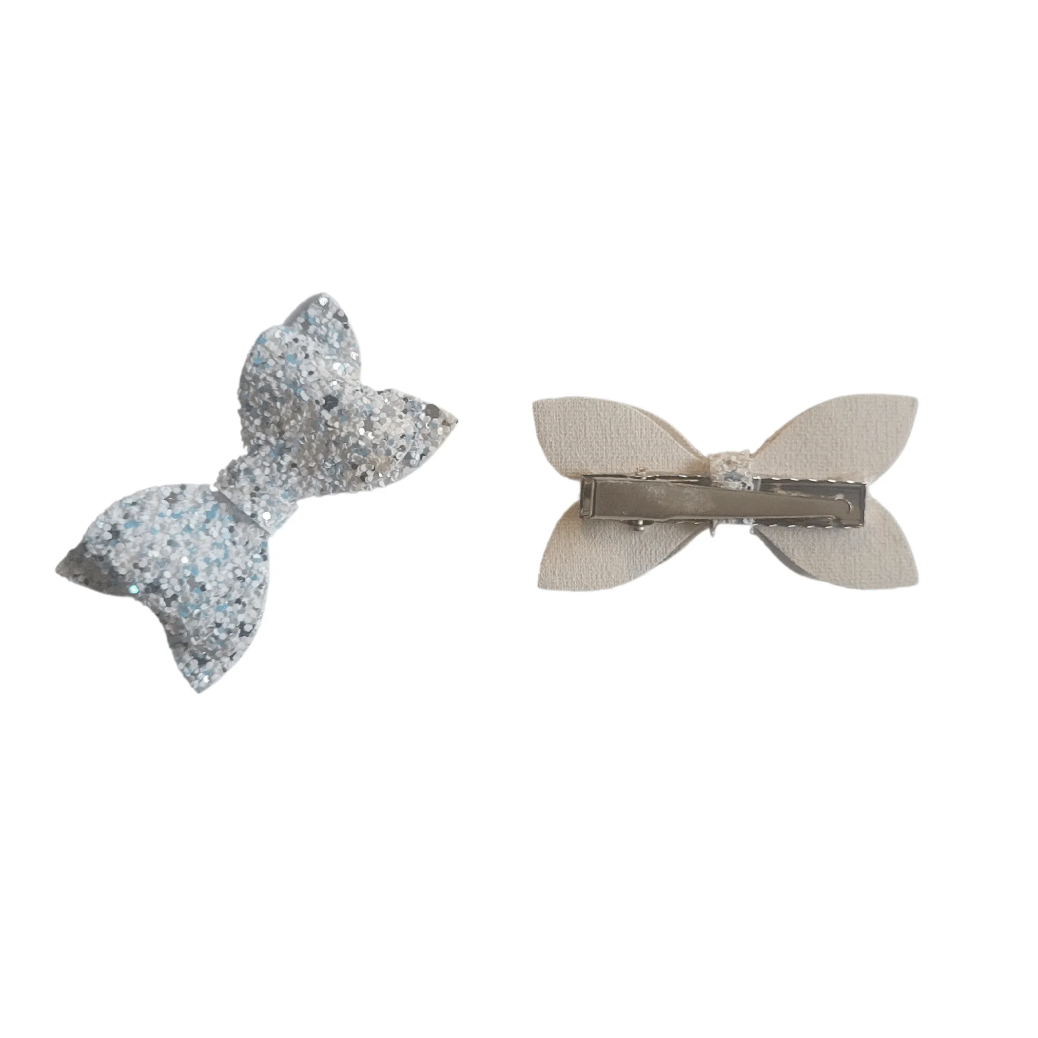 Frost Pigtail Glitter Hair Bows