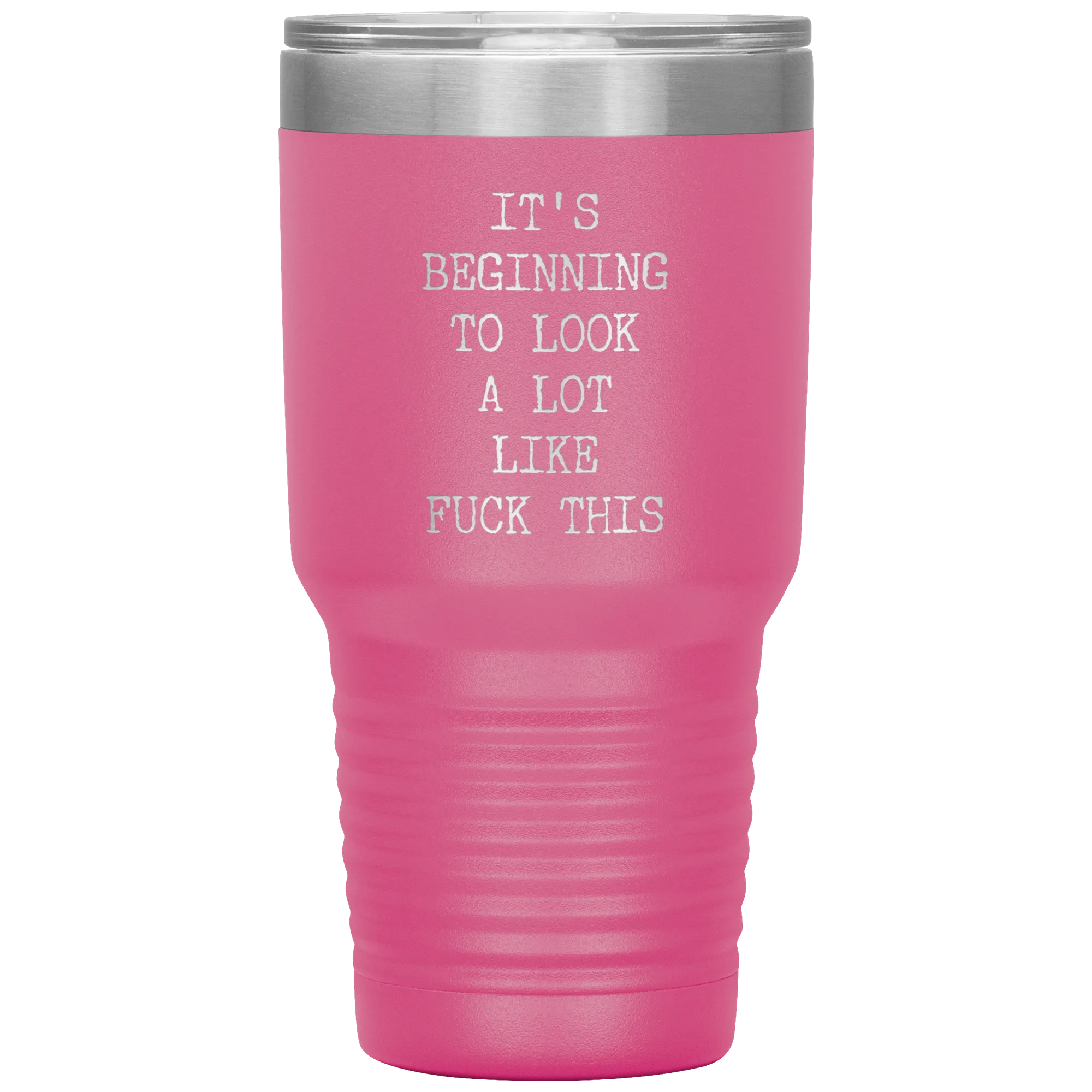 Funny Christmas Gift Exchange Rude Offensive Profanity It's Beginning to Look Lot Like Fuck This Mature Tumbler Insulated Travel Coffee Cup BPA Free
