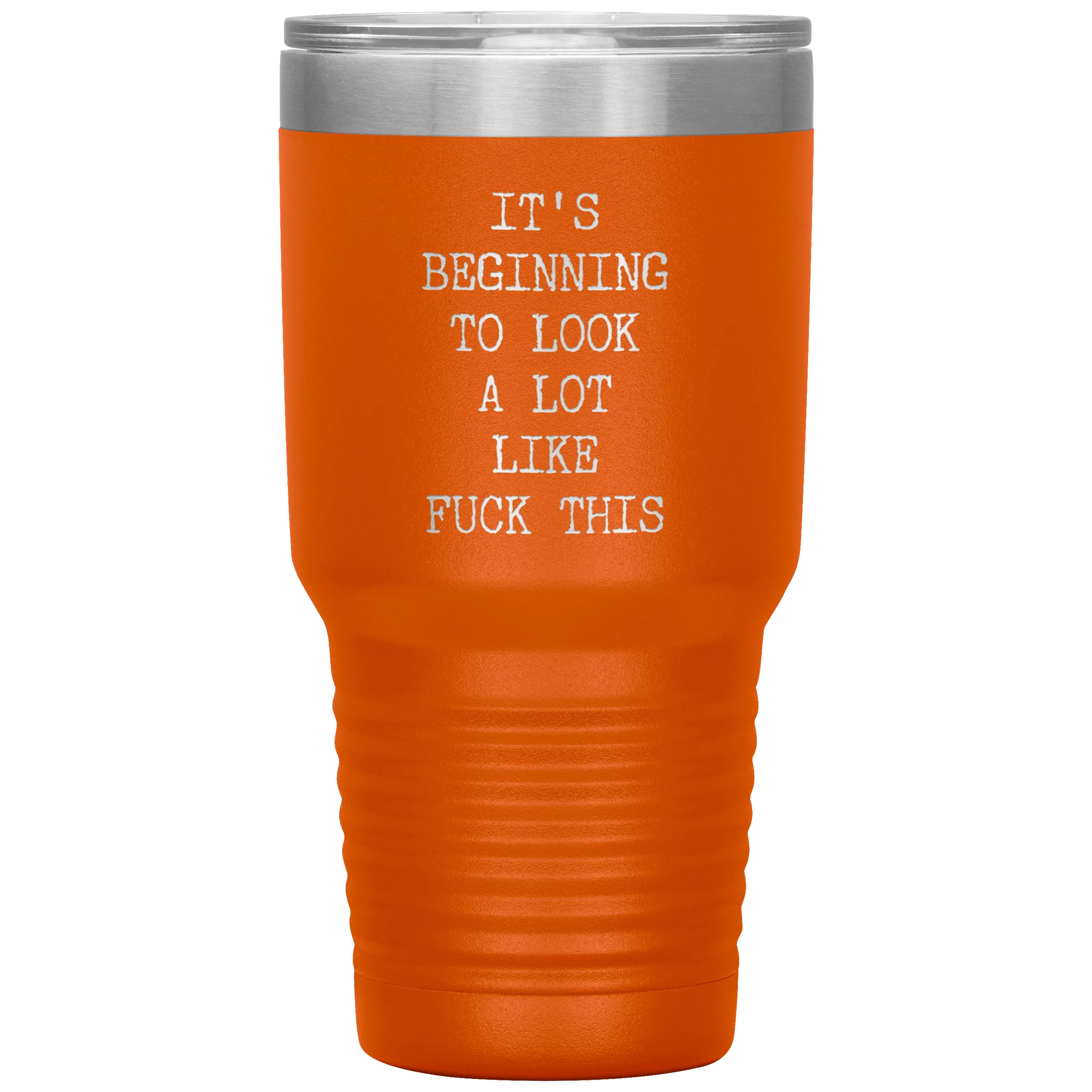 Funny Christmas Gift Exchange Rude Offensive Profanity It's Beginning to Look Lot Like Fuck This Mature Tumbler Insulated Travel Coffee Cup BPA Free