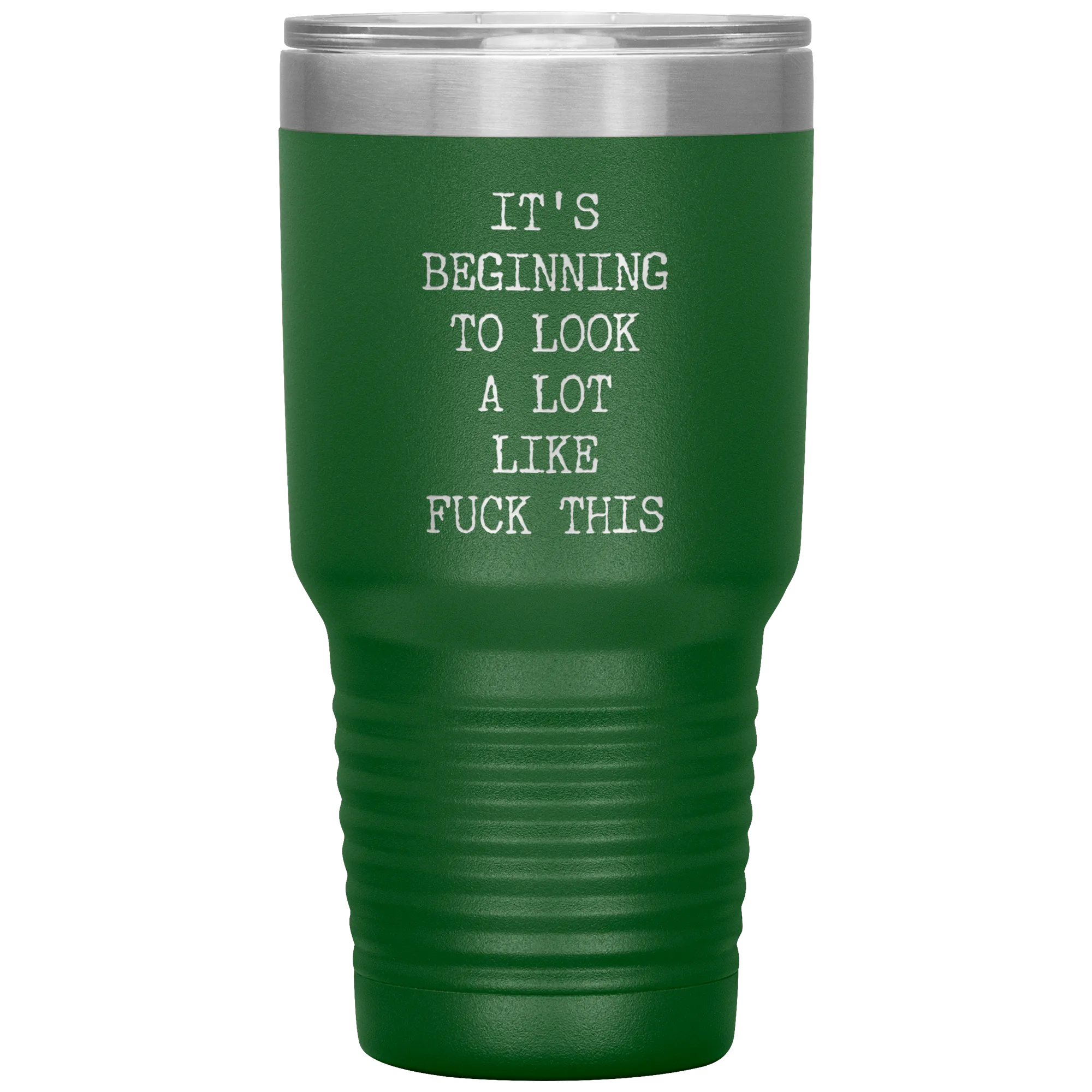 Funny Christmas Gift Exchange Rude Offensive Profanity It's Beginning to Look Lot Like Fuck This Mature Tumbler Insulated Travel Coffee Cup BPA Free