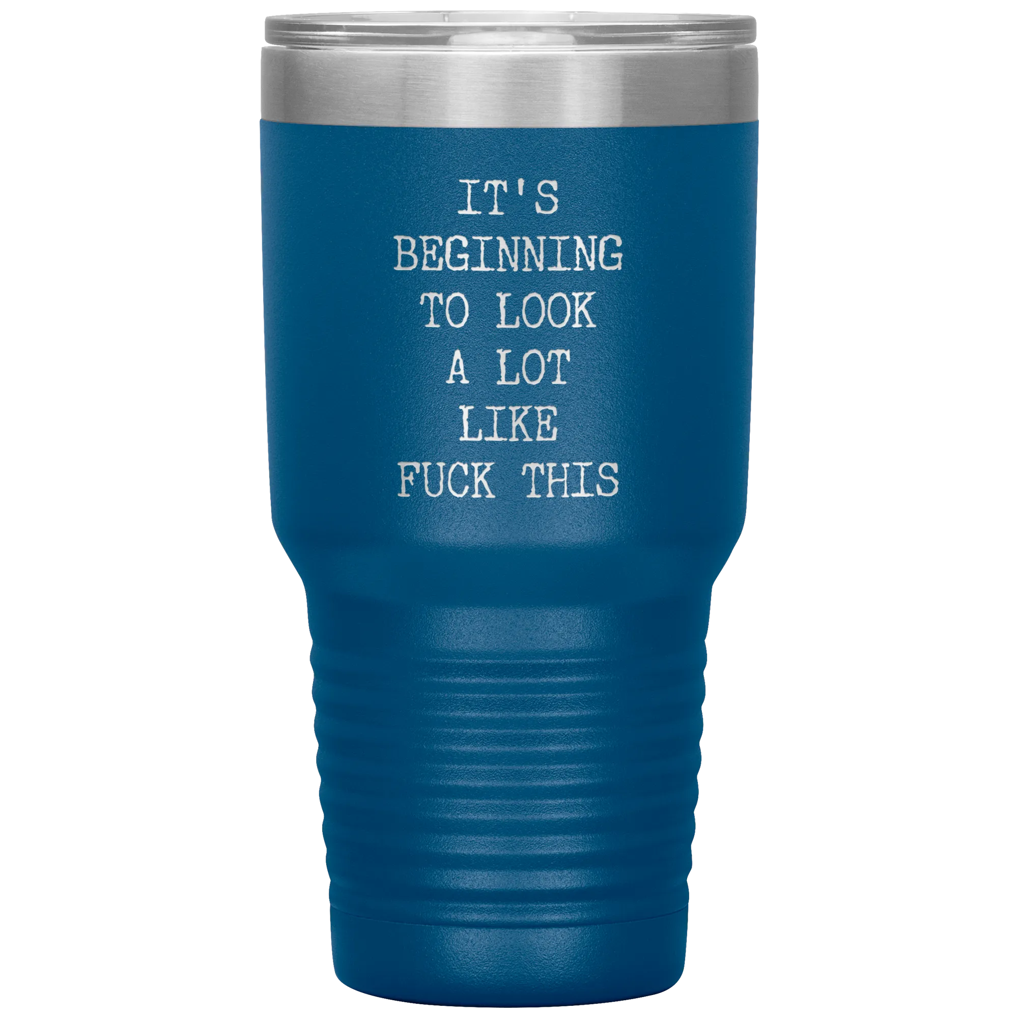 Funny Christmas Gift Exchange Rude Offensive Profanity It's Beginning to Look Lot Like Fuck This Mature Tumbler Insulated Travel Coffee Cup BPA Free