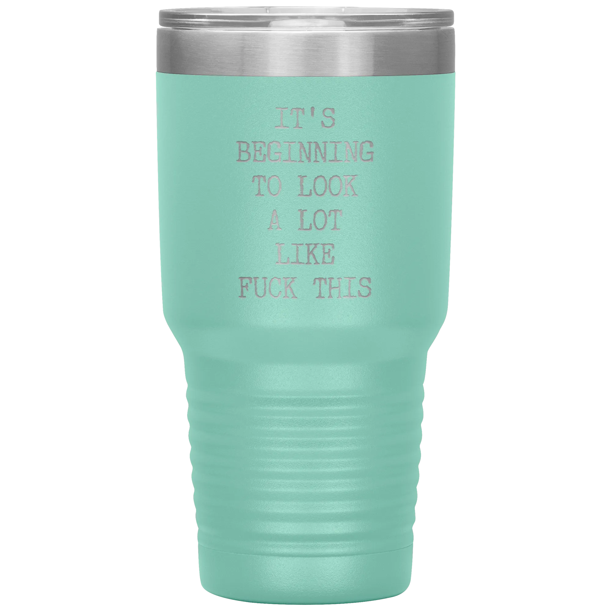 Funny Christmas Gift Exchange Rude Offensive Profanity It's Beginning to Look Lot Like Fuck This Mature Tumbler Insulated Travel Coffee Cup BPA Free