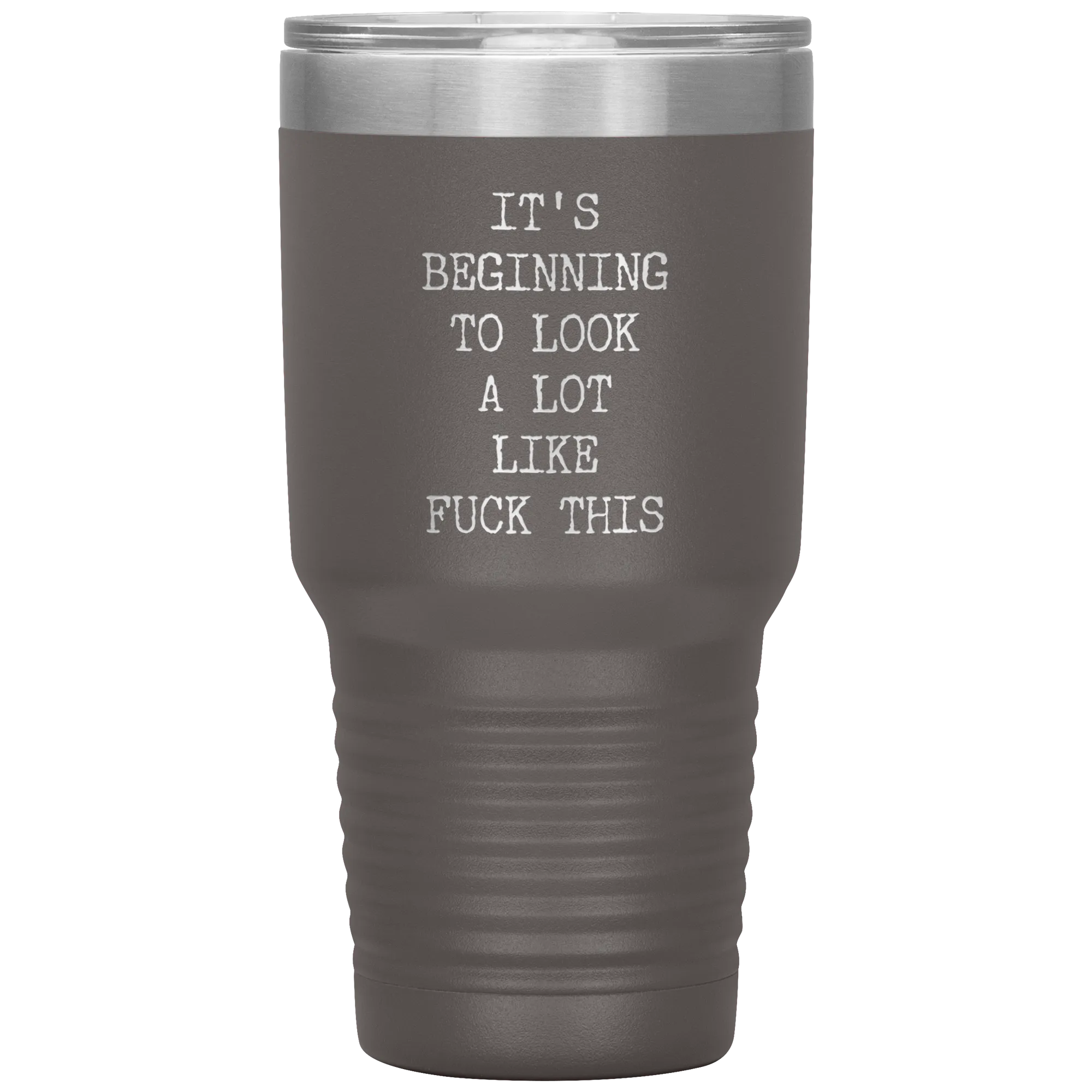 Funny Christmas Gift Exchange Rude Offensive Profanity It's Beginning to Look Lot Like Fuck This Mature Tumbler Insulated Travel Coffee Cup BPA Free