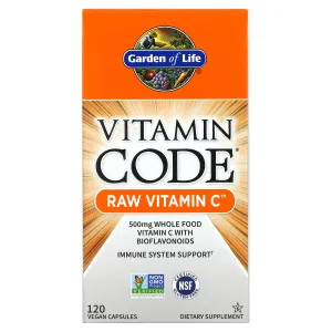 Garden of Life Raw Vitamin C, 120 Capsules