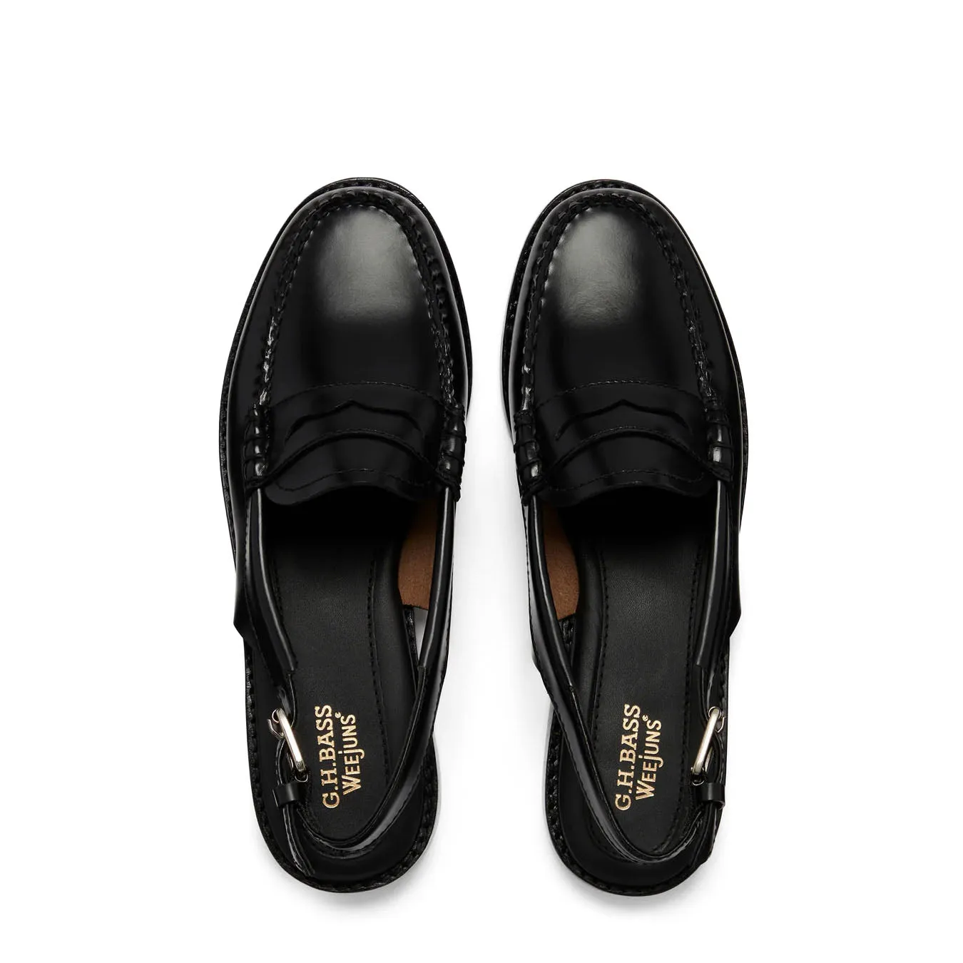 G.H Bass Womens Weejun Penny Sling Black Leather