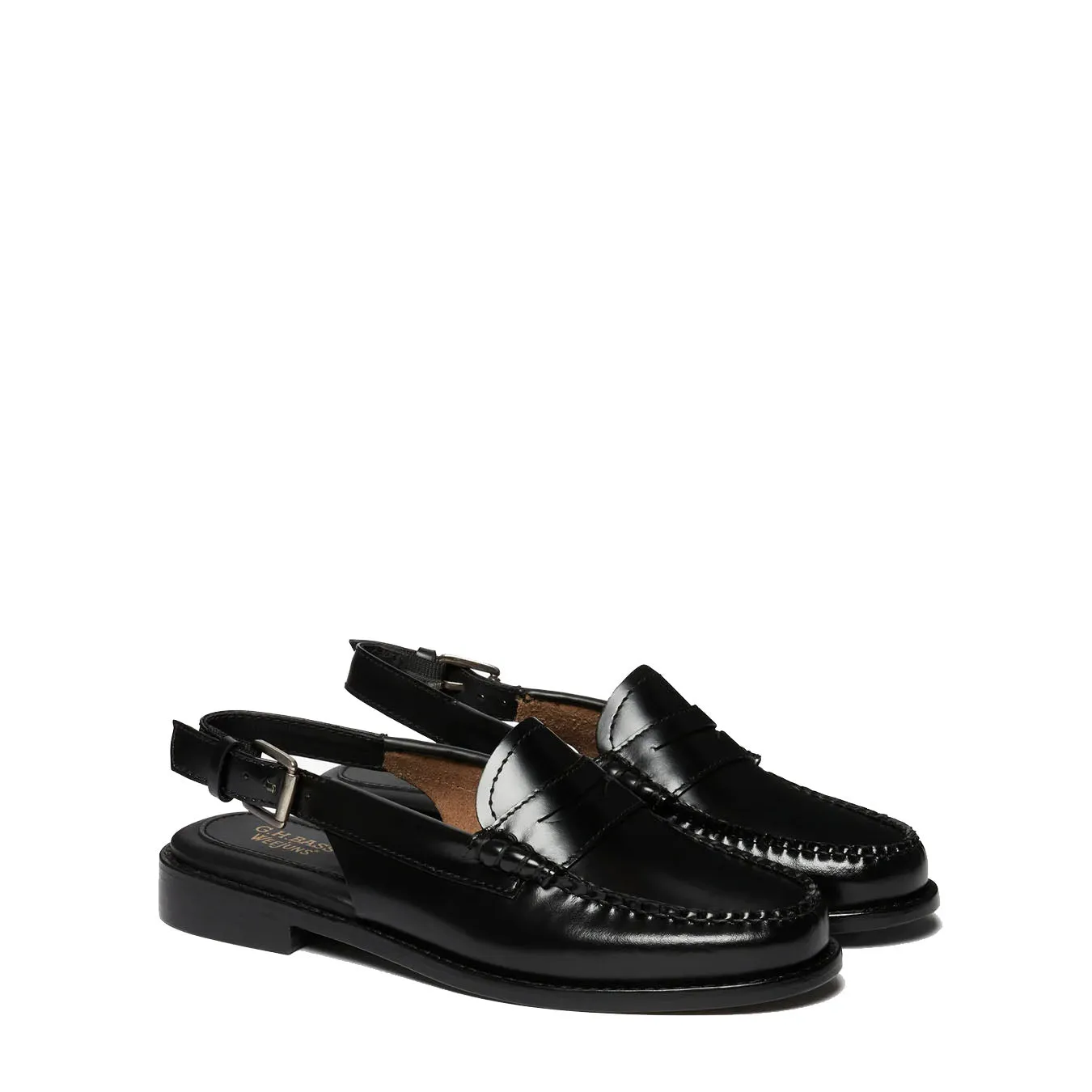 G.H Bass Womens Weejun Penny Sling Black Leather