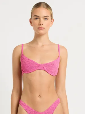 Gracie Balconette Top in Wildberry Lurex