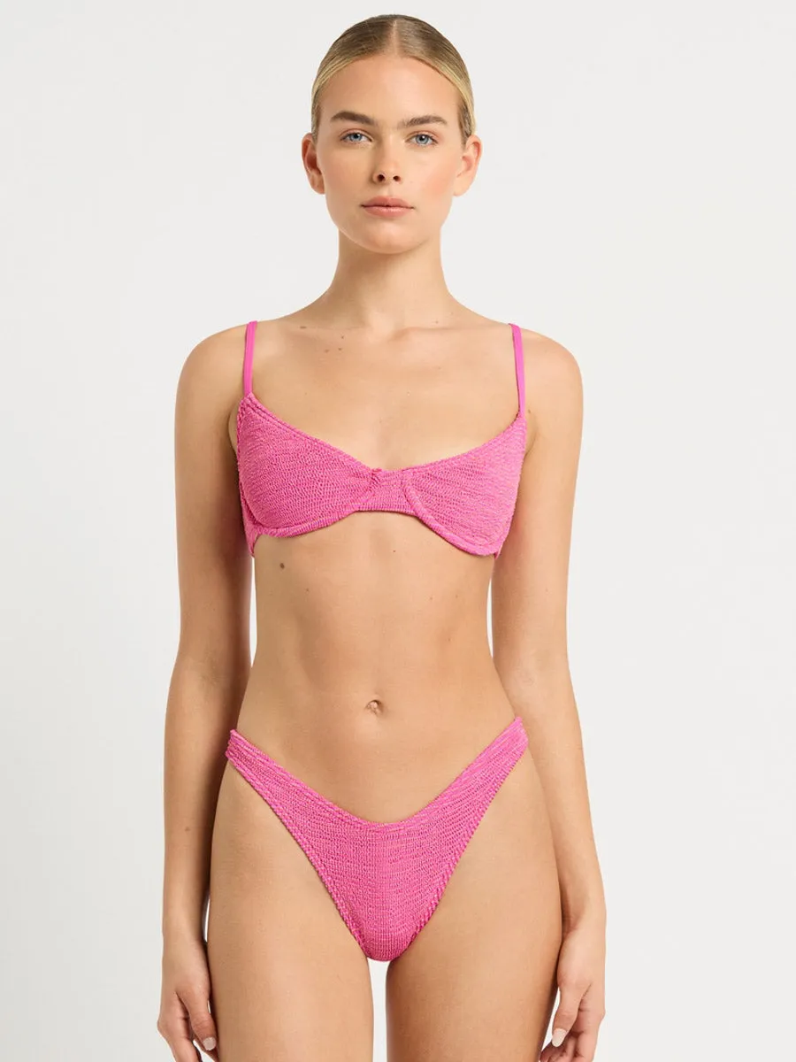 Gracie Balconette Top in Wildberry Lurex