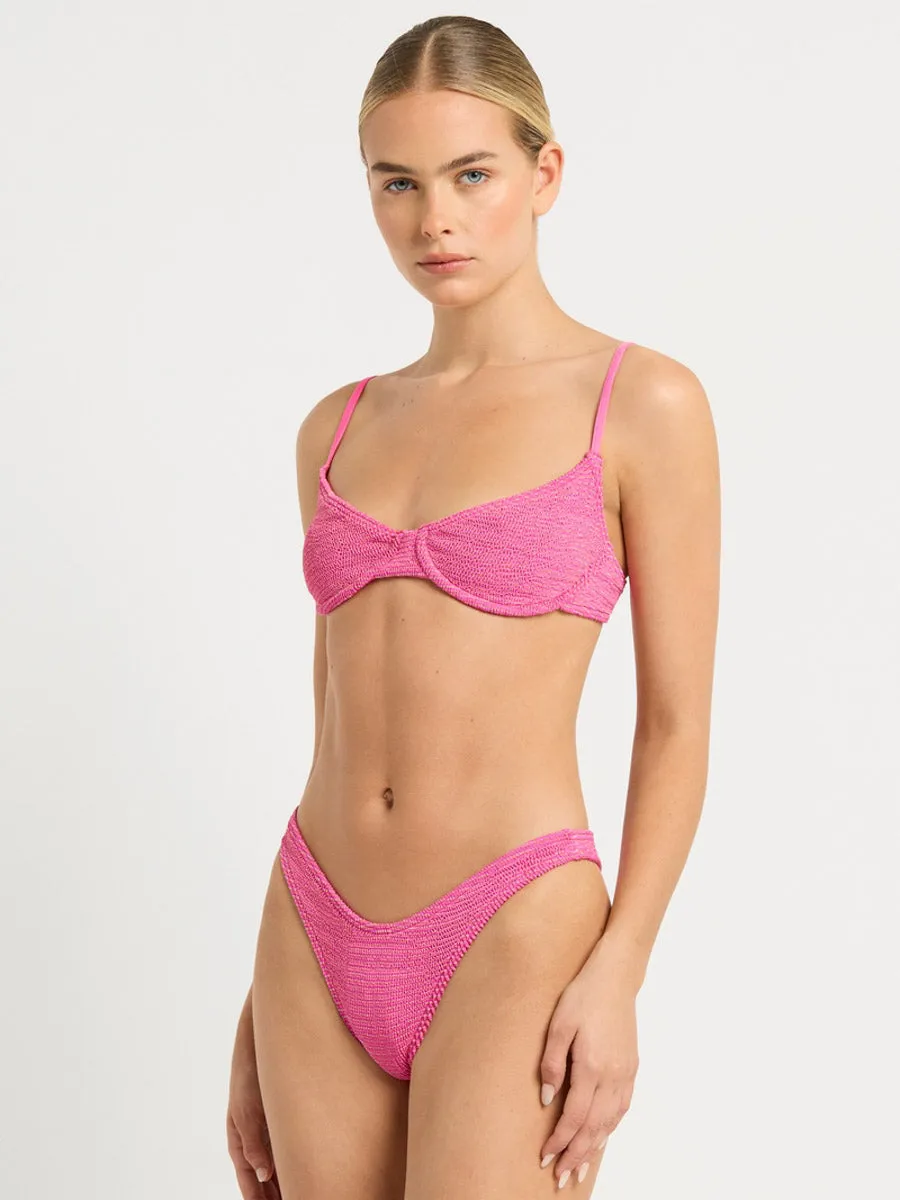 Gracie Balconette Top in Wildberry Lurex