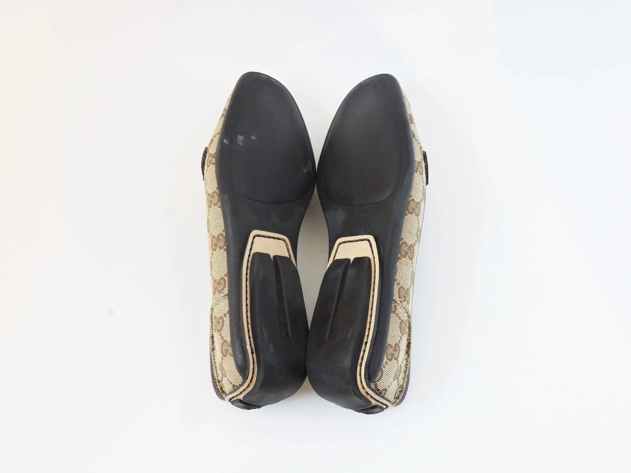 Gucci Gg Canvas Driving Loafer Size 8.5 B