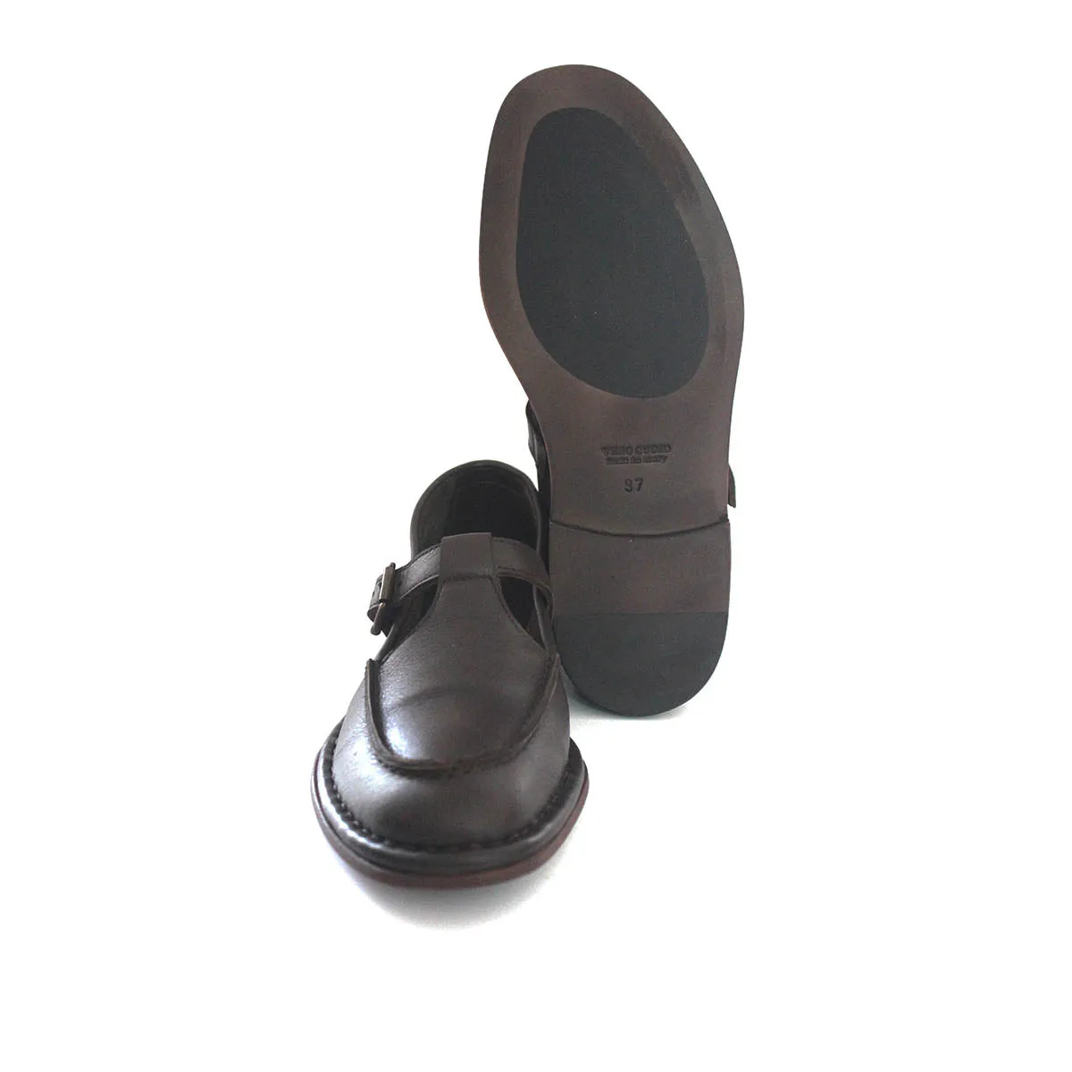 HAND 63 – Leather T-strap shoes