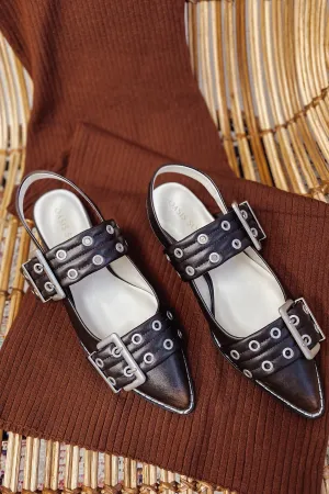 Harlow Double Buckle Ballet Flats