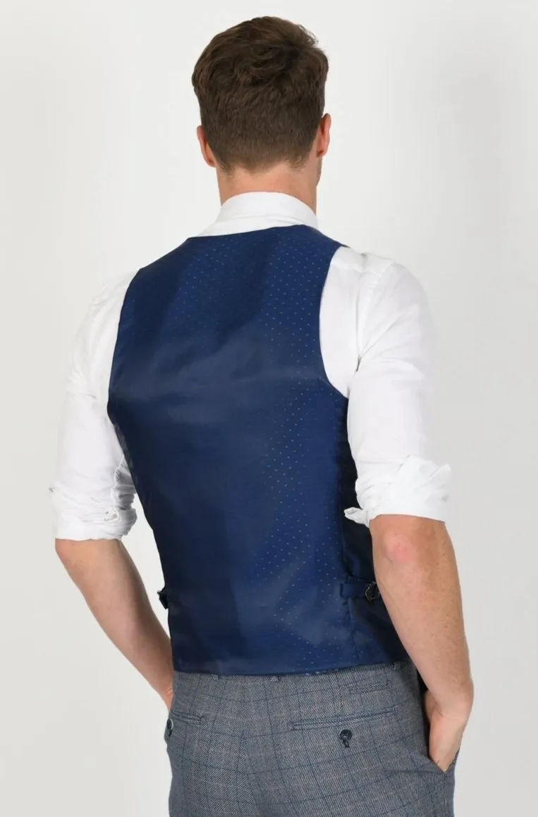 Harry Blue Check Tweed Peaky Blinder Suit  | Wedding Wear | Office Suit | Check Suit