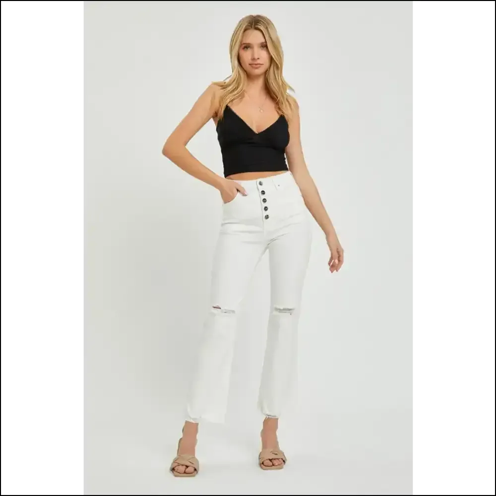 High Rise Button Fly Jeans: Because your Wardrobe Deserves a Bff! 👖💃