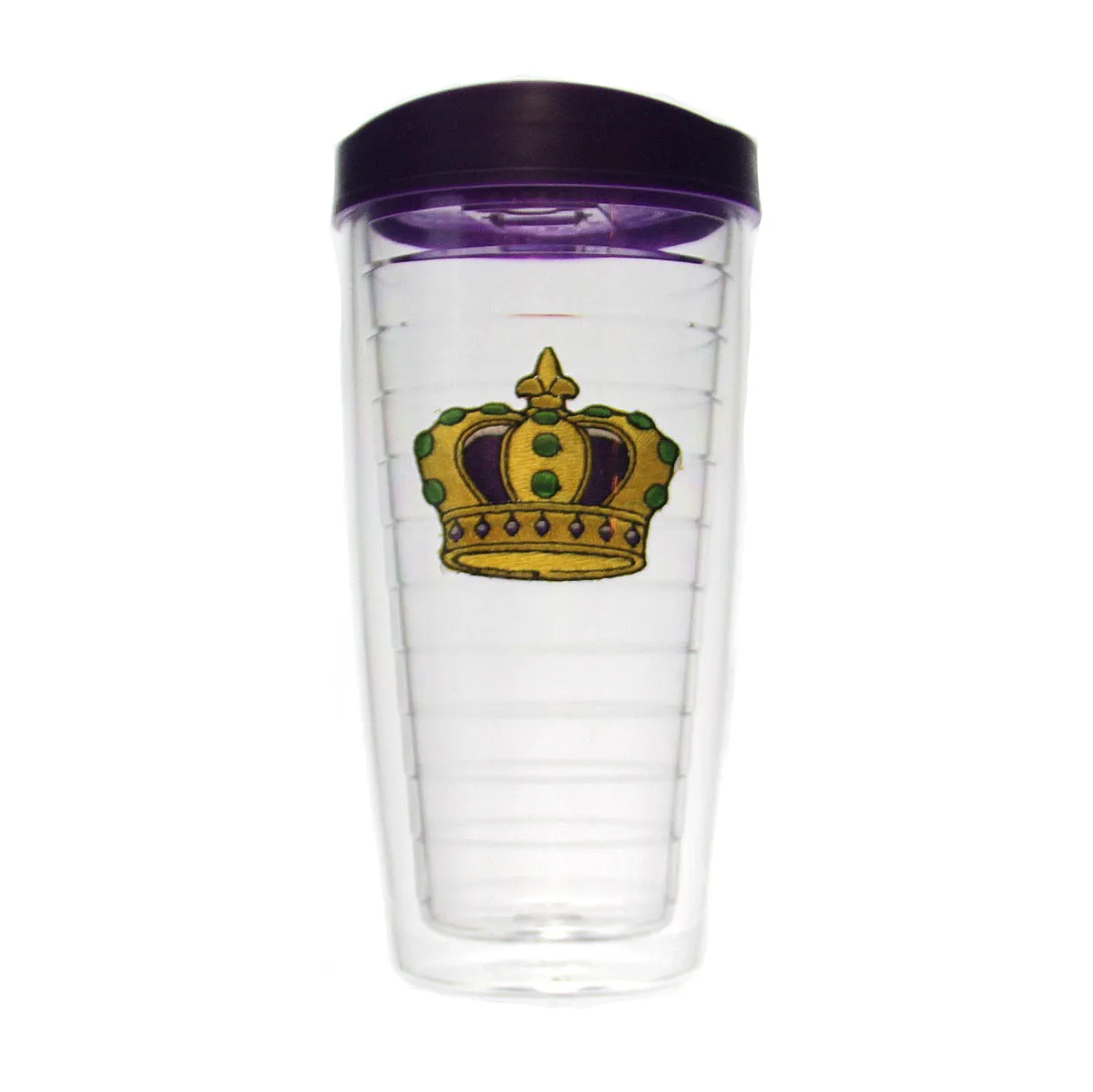Insulated Tumbler Mardi Gras Crown, 16 oz.