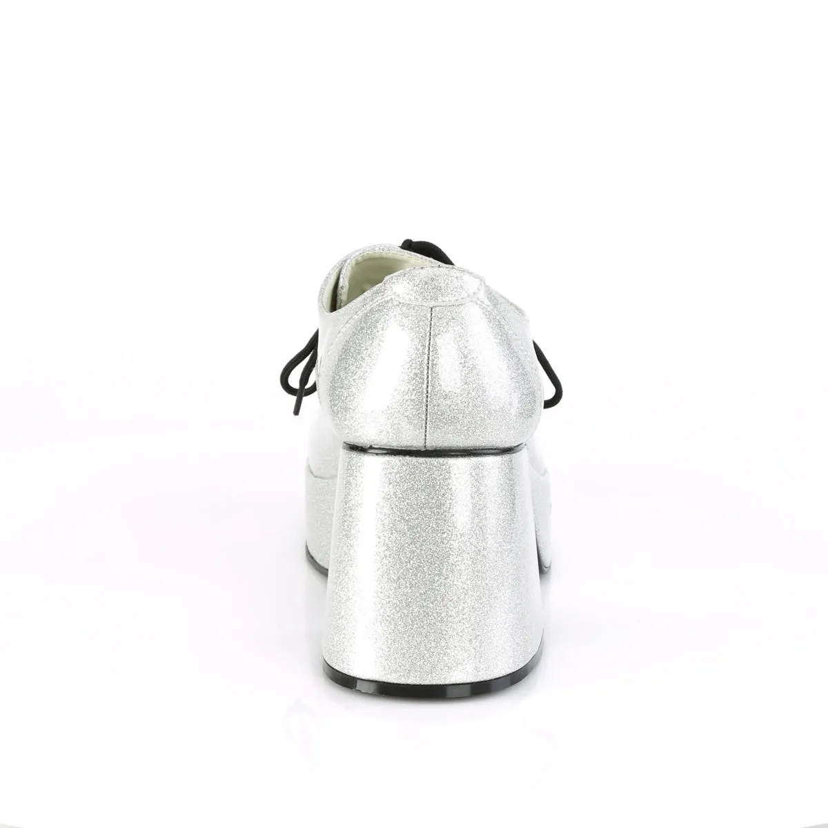 JAZZ-02G Silver Glitter Platform Shoes