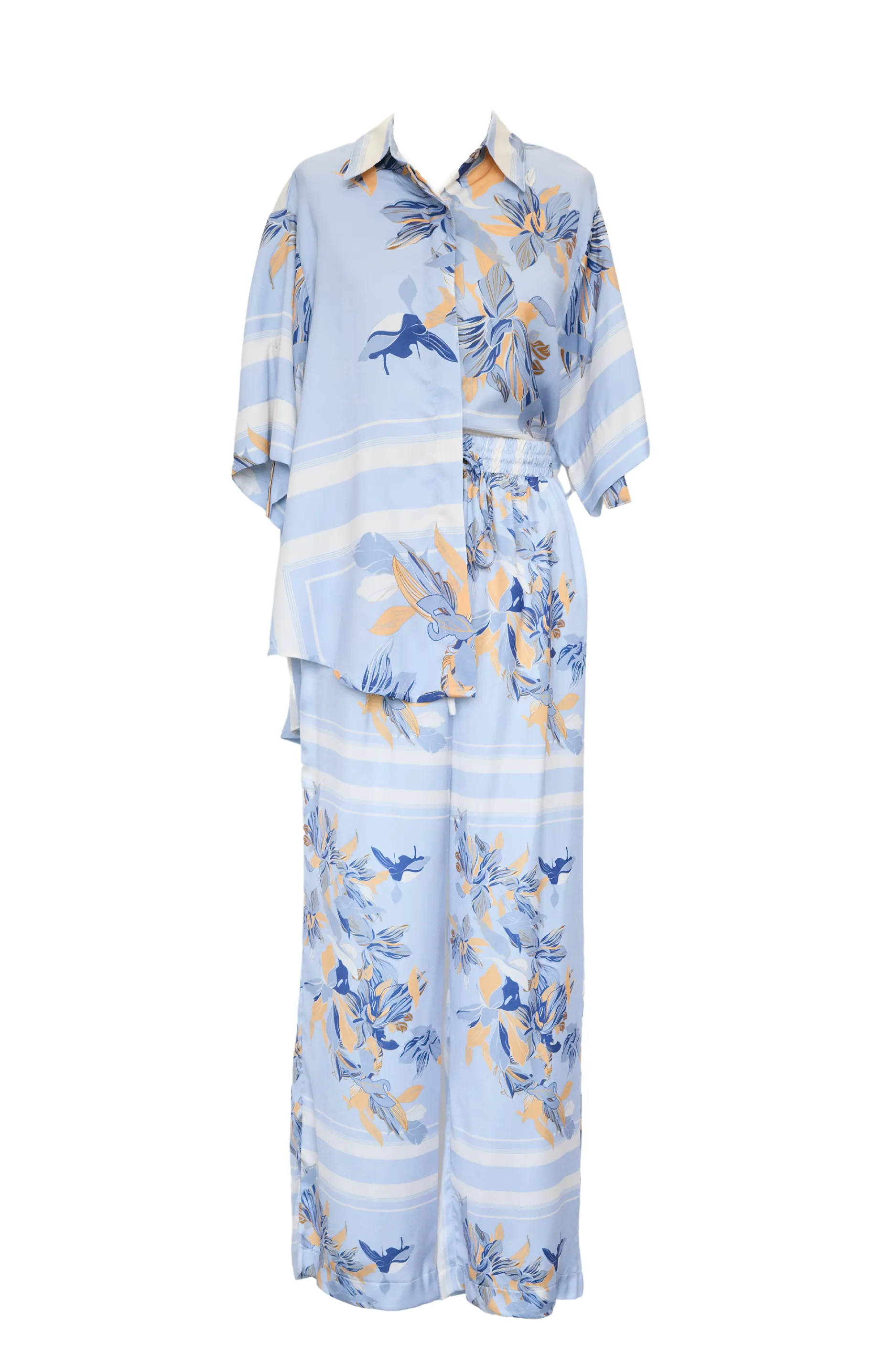 Kaycie Shirt - Powder Blue Floral