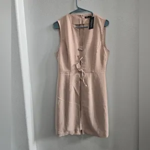 Kenneth cole mini tan lace up dress size 8