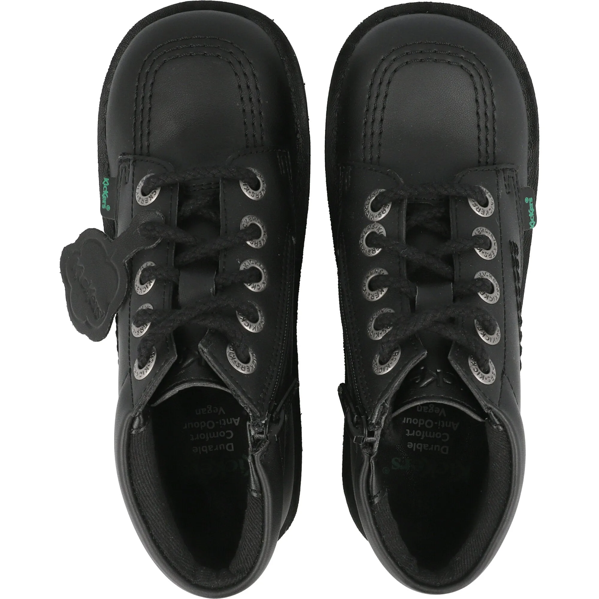 Kickers Vegan Kick Hi Black Ankle Boots