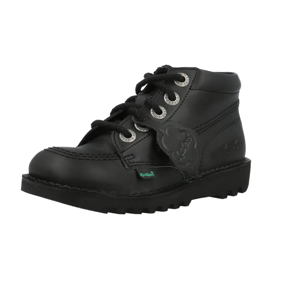 Kickers Vegan Kick Hi Black Ankle Boots