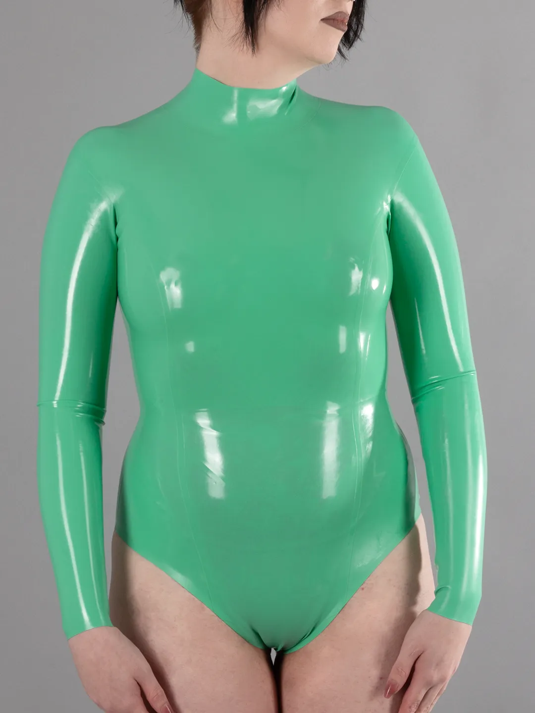 Latex Princess Line Back Zip Bodysuit