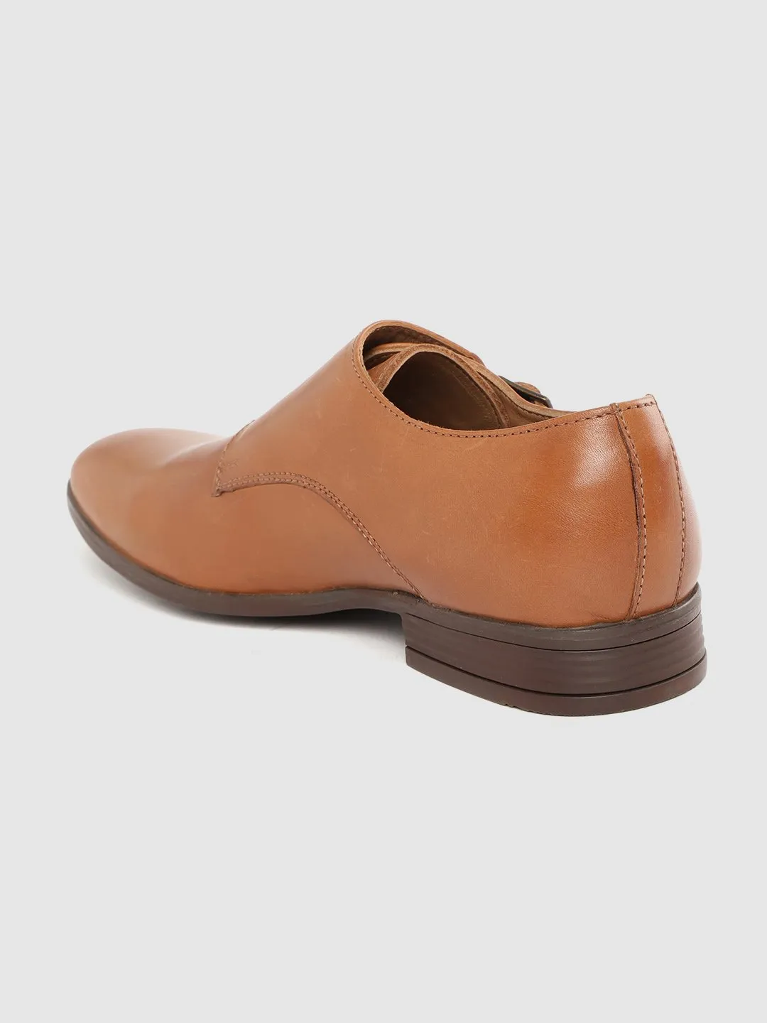 Leather Monk Strap Slip On Shoes