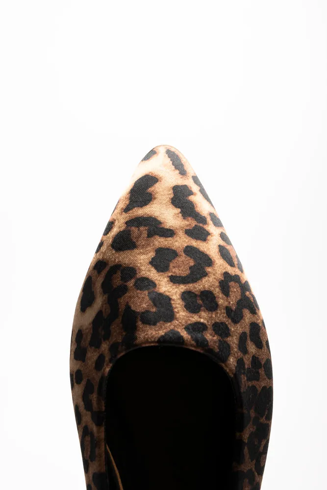 Leopard Print Sling Back Shoes