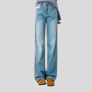 Lined wide fit casual women's jeans